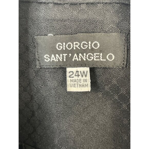 Giorgio SantAngelo Womens Black Textured Blazer 24W - Picture 3 of 5